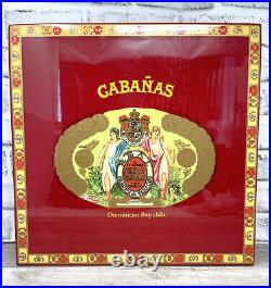 VTG Cabanas Dominican Republic Wood Lined Humidor Cigar Box 14.5 x 14 Tabacos
