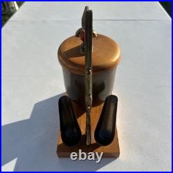VTG Pheasant Tobacco Humidor Pipe Rest Hunting Lodge Cabin Smoker Stand RARE