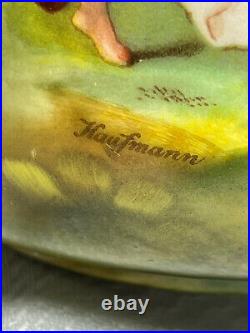 VTG Victoria Carlsbad Austria Porcelain Humidor Tobacco Jar With Pipe Lid Kaufmann