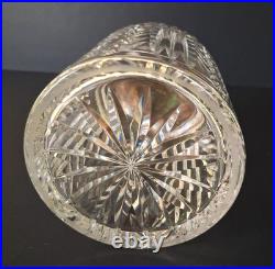 VTG Waterford Crystal Cigar Humidor with Silverplate Lid, 5 Tall x 4 READ