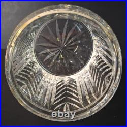 VTG Waterford Crystal Cigar Humidor with Silverplate Lid, 5 Tall x 4 READ