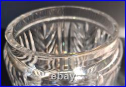 VTG Waterford Crystal Cigar Humidor with Silverplate Lid, 5 Tall x 4 READ