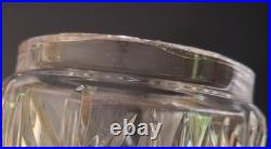 VTG Waterford Crystal Cigar Humidor with Silverplate Lid, 5 Tall x 4 READ