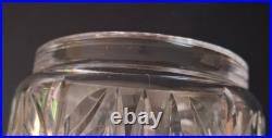 VTG Waterford Crystal Cigar Humidor with Silverplate Lid, 5 Tall x 4 READ