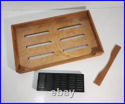 Versailles Beveled Glass Top Cigar Humidor Black Lacquered Finish