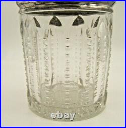 Very Nice Art Nouveau Tobacco Jar Unger Style Face Floral Silverplate