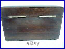 Very Nice Vintage Wooden Humidor Lined No Key