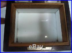 Very Nice Vintage Wooden Humidor Lined No Key