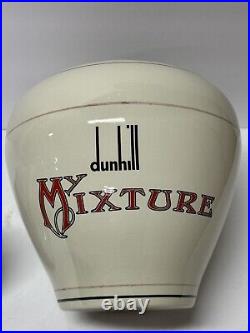 Very Rare LARGE DUNHILL MY MIXTURE HUMIDOR TOBACCO JAR with LID 12.5 high VGC