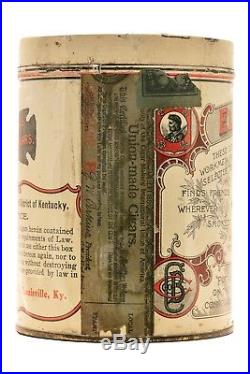 Very rare early 1900s El Rio Rey litho 25 humidor cigar tin in good condition