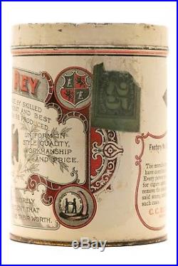 Very rare early 1900s El Rio Rey litho 25 humidor cigar tin in good condition