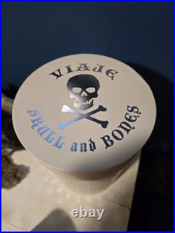 Viaje Skull & Bones White & Silver Ceramic Humidor Ten Ton Tess