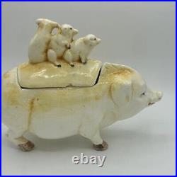 Victorian Majolica Animal/Pig Humidor