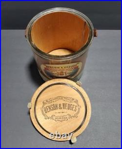 Vintage 1912 Benson & Hedges Glass Humidor Antique Cuban Cigar Jar Habana