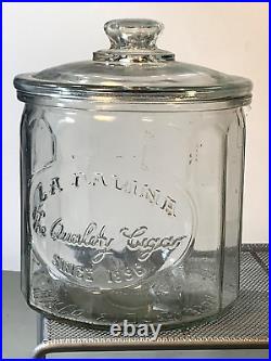 Vintage 1920s La Palina Cigar Glass Humidor General Store Display Jar (EY)