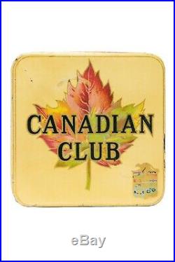 Vintage 1930s Canadian Club square 50 humidor cigar tin in excellent condition