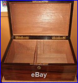 Vintage 1940-1950's Tiffany & Co Makers New York Wood Humidor Cigar Box EUC