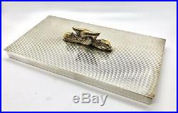 Vintage 1960s Large Hermes Double Serpent Silver Brass Valet Box Humidor