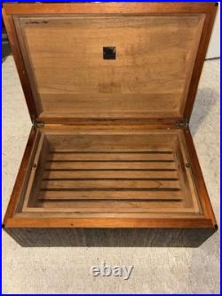 Vintage 1990's Custom Wood Cigar Humidor Great Condition 15 x 10 x 6.5