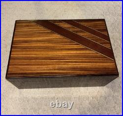 Vintage 1990's Custom Wood Cigar Humidor Great Condition 15 x 10 x 6.5