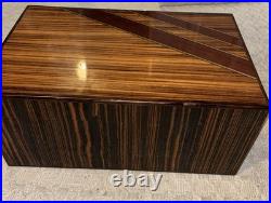 Vintage 1990's Custom Wood Cigar Humidor Great Condition 15 x 10 x 6.5