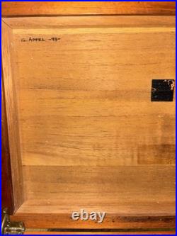 Vintage 1990's Custom Wood Cigar Humidor Great Condition 15 x 10 x 6.5