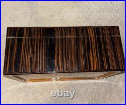 Vintage 1990's Custom Wood Cigar Humidor Great Condition 15 x 10 x 6.5