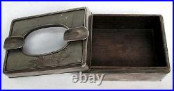 Vintage (2) Silver & Wood Humidor Box & Ash Tray