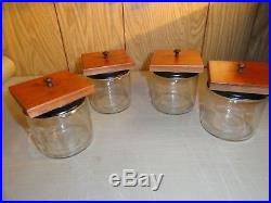 Vintage 29 Smokeing Pipes Rack & Storage / 4 Glass Jars & 2 Storage Drawers