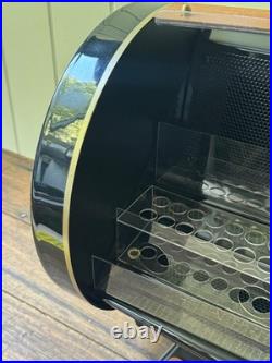 Vintage 48 Hole Barrel Shaped Lockable Cigar Humidor Shop Point-of-Sale Display