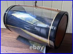 Vintage 48 Hole Barrel Shaped Lockable Cigar Humidor Shop Point-of-Sale Display