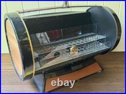 Vintage 48 Hole Barrel Shaped Lockable Cigar Humidor Shop Point-of-Sale Display