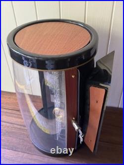 Vintage 48 Hole Barrel Shaped Lockable Cigar Humidor Shop Point-of-Sale Display