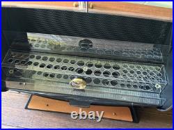 Vintage 48 Hole Barrel Shaped Lockable Cigar Humidor Shop Point-of-Sale Display