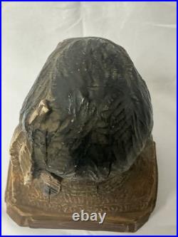 Vintage ALFCO Cigar Tobacco Shop Composite Carved Indian Humidor 13