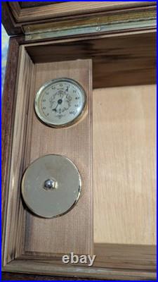 Vintage Agresti Glass Top Briarwood Cigar Humidor