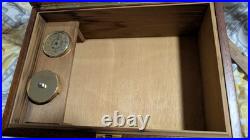 Vintage Agresti Glass Top Briarwood Cigar Humidor