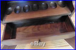 Vintage Alfred Dunhill Cabinet wall Wooden pipe stand 7 pipe rest holder stand