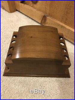 Vintage Alfred Dunhill London Wood Copper Lined Humidor 8 Pipe Rack Stand