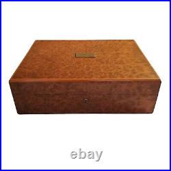 Vintage Alfred Dunhill Of London Burled Wood Humidor Cigar Box No Key