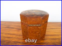 Vintage Alfred Dunhill Tobacco Humidor Wooden Octagonal Push Button 1940s Box