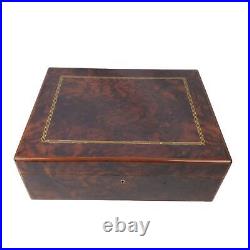 Vintage Alfred Dunhill burl Wood Cigar Humidor box Paris Large 17 x 13 x 6