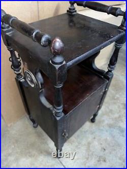 Vintage Antique Cushman SMOKER Smoking Stand Cigar Humidor Copper Lined Repair