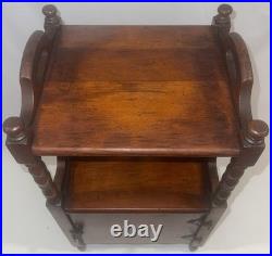 Vintage Antique Traditional Copper Lined Mahogany Smoke Stand Humidor Cabinet