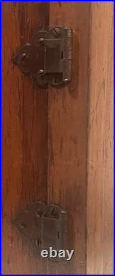 Vintage Antique Traditional Copper Lined Mahogany Smoke Stand Humidor Cabinet