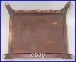 Vintage Antique Traditional Copper Lined Mahogany Smoke Stand Humidor Cabinet