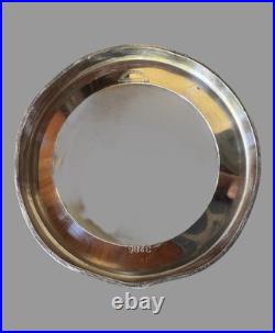 Vintage Antique Victorian Silverplate Scenic Repousse Cigar Humidor Glass Liner