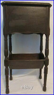Vintage Antique Wooden Pipe Tobacco Smoking Stand Glass Lined Cigar Humidor