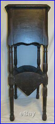 Vintage Antique Wooden Pipe Tobacco Smoking Stand Glass Lined Cigar Humidor