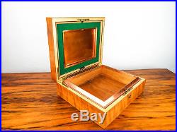 Vintage Art Deco British Alfred Dunhill Cigar Humidor Copper Lined Wooden Box